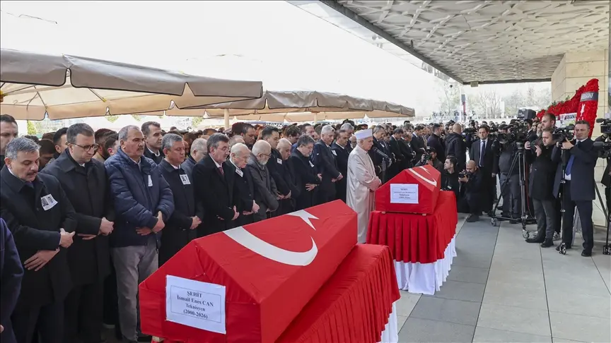 Katar'da şehit olan ASELSAN teknisyenleri, son yolculuklarına uğurlandı