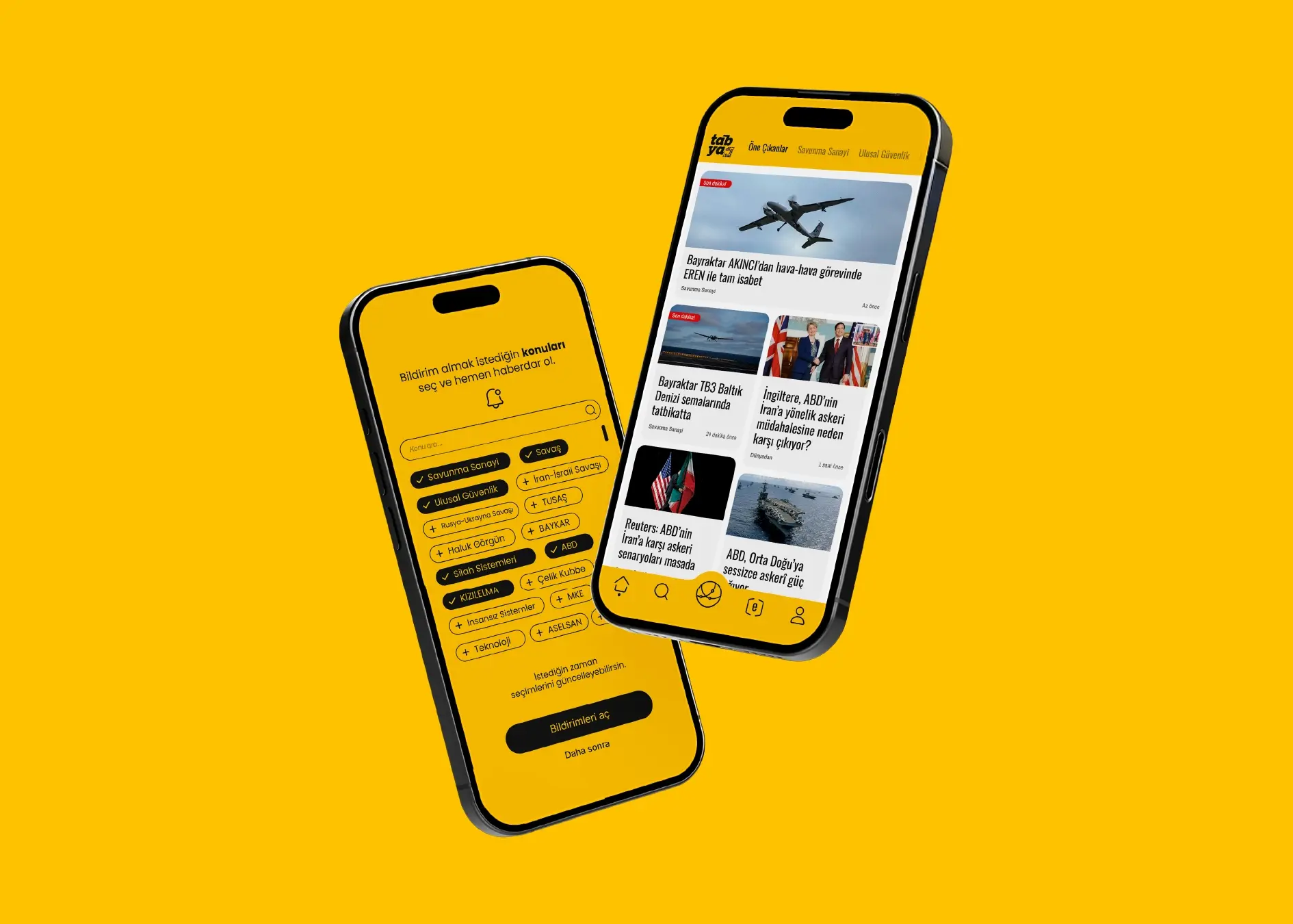 Tabya Dijital'in yeni özelleştirilebilir savunma sanayi mobil uygulaması yolda