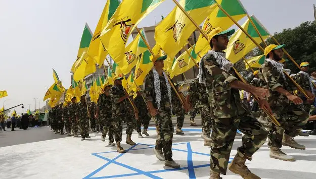 rak'ta faaliyet gösteren İran destekli Şii milis gücü Kataib Hizbullah (Hizbullah Tugayları) üyeleri