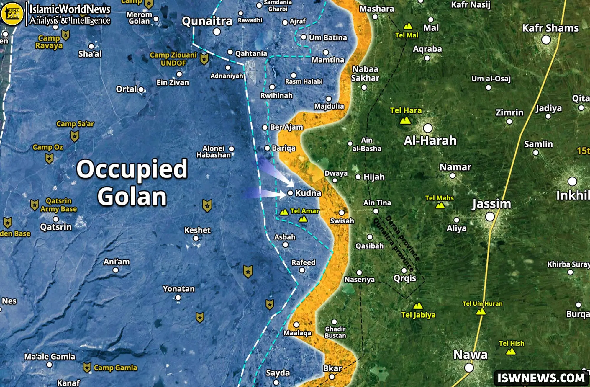 İsrail'in 2024'ten bu yana Suriye'deki ilerleyişi / Kaynak: ISW News