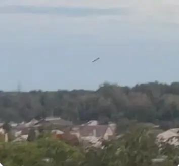 Geran-5 tipi insansız hava aracının (İHA) Çernihiv’deki bir hedefi vurduğu an